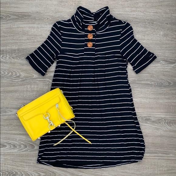 ❤️ Fighting Eel Striped Cowl Neck Swing Dress Size XS - Picture 4 of 4